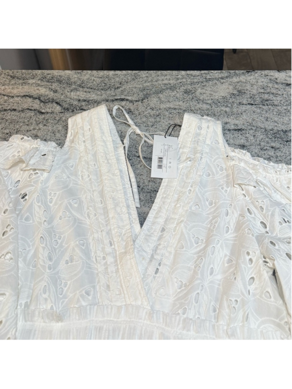 IRO Meila White Eyelet Dress Mini - Picture 7 of 9